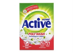 ACTIVE ИРАН / Стиральный порошок для ручной стирки "Poly Wash" Polymer Enzyme-технология холодной стирки, 450 гр х 24 ББ01283 - фото 14516