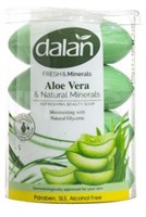 DALAN  Fresh & Minerals Мыло Алое вера (банка) 4*110г/16              ББ00086