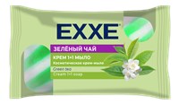 EXXE Косметическое крем-мыло 1+1 "Зеленый чай" 4шт*75г (ЗЕЛЕНОЕ полосатое) ЭКОПАК С0008021