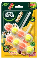Master FRESH подвесной блок для унитаза DUO EFFECT 5в1 формула GOLD ТРОПИК, 2шт С0007431
