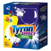 TYRON таблетки для п/м машины EFFECT/5в1/нерастворимая оболочка однослойные, 60 шт. С0007052