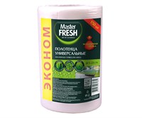 УНИВЕРСАЛЬНЫЕ ПОЛОТЕНЦА ЭКОНОМ Master FRESH в рулоне спанлейс 150 шт. 20*23см С0006194
