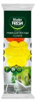 Master FRESH Губки д/посуды FLOWER, 3 шт. КРУПНОПОРИСТЫЙ ЕВРОПЕЙСКИЙ поролон С0006160