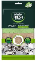 Master FRESH ЭКО губки д/посуды из АГАВЫ XXL-размер крупнопористый поролон, 2шт С0007101