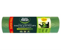 Master FRESH Пакеты для мусора С УШКАМИ, 65 литров*20 штук (ЗЕЛЕНЫЕ) 14мкм С0006165