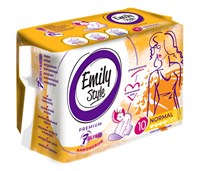Emily STYLE PREMIUM прокладки критика анионовые NORMAL 10шт УЛЬТРАТОНКИЕ, с бортиками С0007450, С0008239