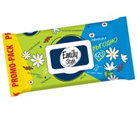 Emily Style ВЫГОДНО влажные салфетки Ромашка с крышкой 120шт С0007959