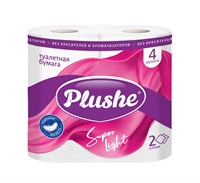 ТБ Plushe Super Light, 2 слоя, 4 рул*15 м, белая, 12 в уп 16734