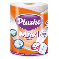5.2.4.ПБ Plushe Maxi 2 слоя 1 рулон*40м, бел., оранжевое тиснение, 18 в уп 16982