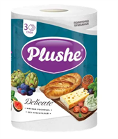 ПБ Plushe Delicate 3 слоя,1 рул., 25 м., белый, бел., 1/2 листа, 18 шт. в упак. 82376