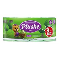 ТБ Plushe Classic Зелёное Яблоко 2 слоя, 8 рул.*18 м, салатн., аром, 8 в уп 9906