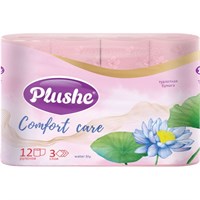 ТБ Plushe «Comfort care» water lily, розовый, аромат.,12 рул., 3 слоя,12 в уп 75261