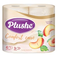 ТБ Plushe «Comfort care» Honey Nectarine, персик, аромат., 4 рул., 3 слоя, 12 в уп 80285