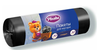 ММ Plushe ПНД 30л (25+2*12*56), 30шт, 6мкм, Standart, чёрн, 64 в кор 19033