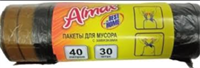 Мешки мусорные Альмакс  40 л 30 шт c завязками ( 40 рул) 71032