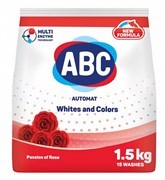 Порошок для стирки белья ABC Роза 1.5 KG x 12 ББ01060