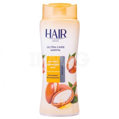 Шампунь ультра уход Марки HAIR для сухих и повреждённых волос АРГАН 600 ml x 12 ББ01184 - фото 15685
