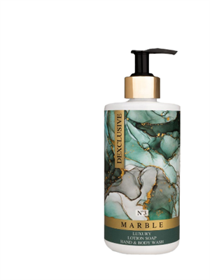 DEX CLUSIVE Лосьон-мыло для рук и тела " MARBLE GOLD № 3 " (Зеленое) 400 мл 1*12 шт ББ00212 - фото 15822