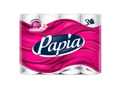 Т/Бумага PAPIA Белая 3сл/12рул/7бл. в уп ББ01376 - фото 16039