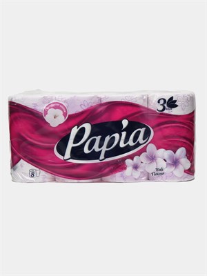 Т/Бумага PAPIA "Цветы Бали" 3сл/8рул/7бл. в уп ББ01647 - фото 16089