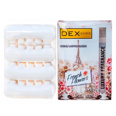 DEX CLUSIVE мыло (контейнер) LUXURY FRAGRANCE "FRENCH FLOVERS" 100гр*4 34977 - фото 16346