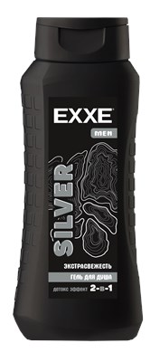 EXXE MEN Мужской гель для душа 2в1 "Экстрасвежесть" SILVER, 400 мл С0007830 - фото 17021