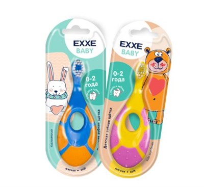 Детская зубная щётка EXXE Baby 0-2 года, 1 шт С0007227 - фото 17060