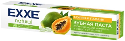 Зубная паста EXXE natural "Таурин и папаин", 75 мл С0007339 - фото 17173