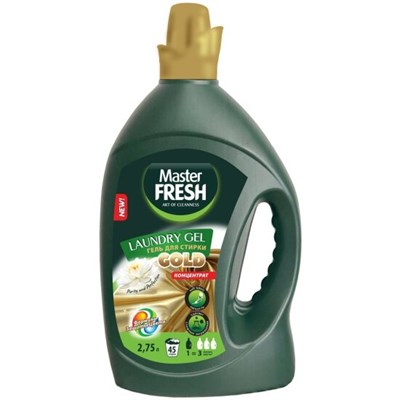 Master FRESH GOLD гель д/стирки КОНЦЕНТРАТ 2,75л "формула защиты тканей" UNIVERSAL С0007761 - фото 17274