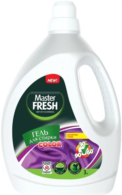 Master FRESH гель д/стирки COLOR 3л повышенное содержание ПАВ С0007897 - фото 17279