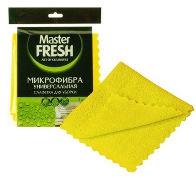 Master FRESH МИКРОФИБРА универсальная салфетка для уборки, 1шт. (30*30см) С0008088, С0005995 - фото 17316