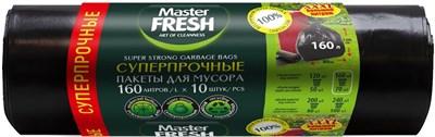 Master FRESH пакеты д/мусора XXXL суперпрочные 160л, 10шт (ЧЕРНЫЕ) 28мкм усиленное дно С0007143 - фото 17398