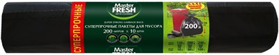 Master FRESH MFGB200–10R пакеты для мусора XXXL суперпрочные 200 литров, 10 штук (ЧЕРНЫЕ) 34мкм С0005411 - фото 17399