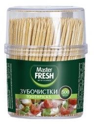 Master FRESH Зубочистки в пластик баночке,  500шт С0007397, С0007292 - фото 17414