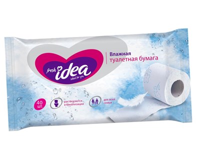 Emily Style PREMIUM by Fresh idea  Влажная РАСТВОРЯЮЩАЯСЯ туалетная бумага 40шт С0008116, С0006289 - фото 17430