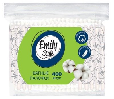 Emily Style ватные палочки пакет 400шт с зиплоком С0007219 - фото 17445