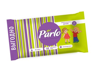 PARLO Влажные салфетки для детей 64шт гипоаллергенные 0+* без отдушки ir8ZJ7oRgqlbPs778V1Mr0 - фото 17468