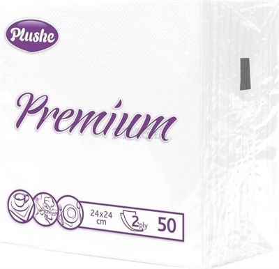 СБ24 Plushe Premium  2 сл 50л, рамка, белый 30 в уп 16048-1 - фото 17531