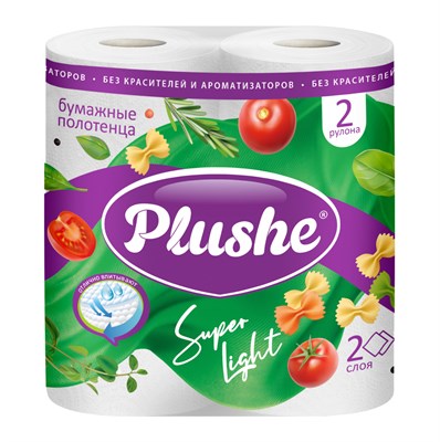 ПБ Plushe Super Light 2 сл, 2 рул.* 10м, белый, 12 в уп 16732 - фото 17550