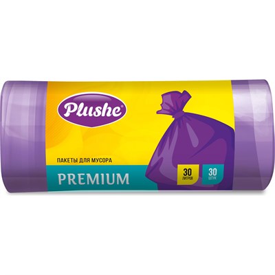 ММ Plushe Premium ПНД 30л (25+2*12*60), 30шт, 11мкм, фиолет, 48 в кор 19537 - фото 17591