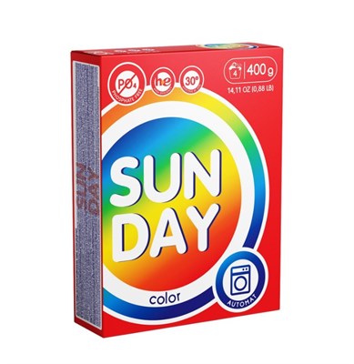 SUNDAY 0,4 КГ ПОРОШОК АВТ ДЛЯ ЦВЕТНОГО БЕЛЬЯ PERFUMED*18 ББ01464 - фото 21926