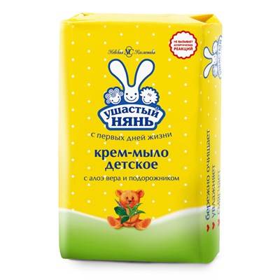 УШАСТЫЙ НЯНЬ мыло туал крем 90г дет Алоэ Вера Подорожник l0Ip0uovh0yNhzpKLLqwD1 - фото 25013